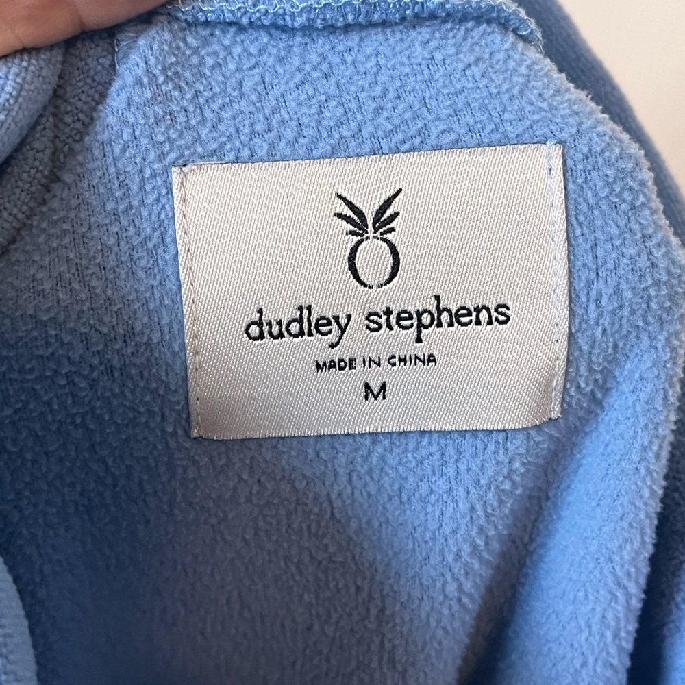 DUDLEY STEPHENS Greenpoint Pastel Blue TurtleNeck Pullover Vello Fleece Medium - Picture 5 of 6